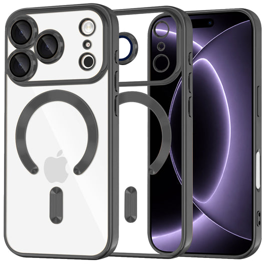 MagSafe-Hülle für Apple iPhone 18 Pro / 17 Pro, Techsuit, Luxury Crystal, Schwarz