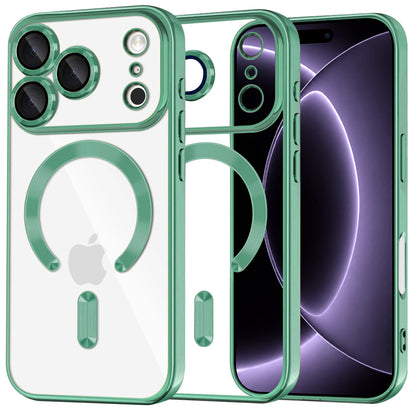 MagSafe-Hülle für Apple iPhone 18 Pro / 17 Pro, Techsuit, Luxury Crystal, Hellgrün