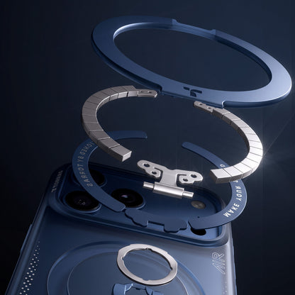 MagSafe-Hülle für Apple iPhone 18 Pro / 17 Pro, Torras, Ostand Q3 Air, Blau