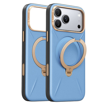 MagSafe-Hülle für Apple iPhone 18 Pro / 17 Pro, Torras, QPRO Leder, Blau