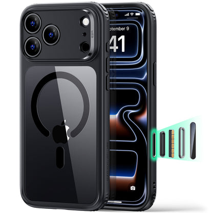 MagSafe Case for Apple iPhone 18 Pro, ESR, Classic Hybrid, Transparent Black