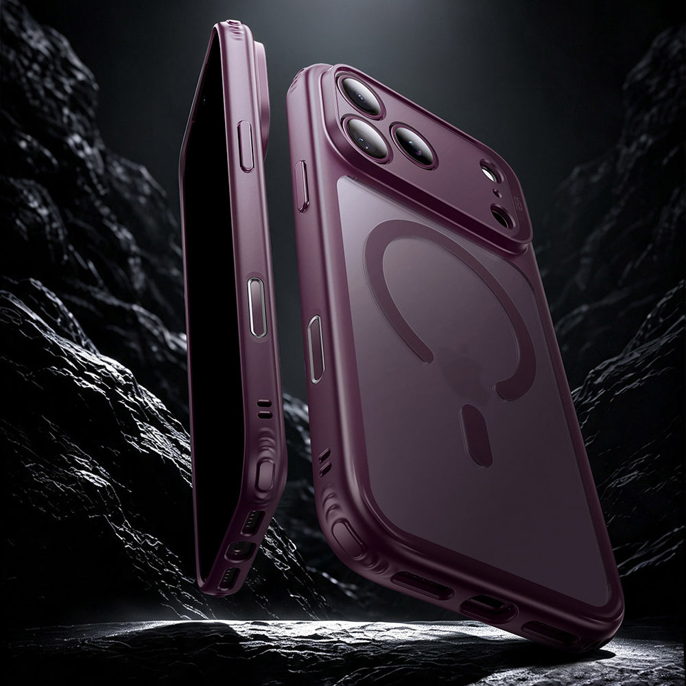 MagSafe Case for Apple iPhone 18 Pro, ESR, Classic Hybrid, Dark Satin Burgundy