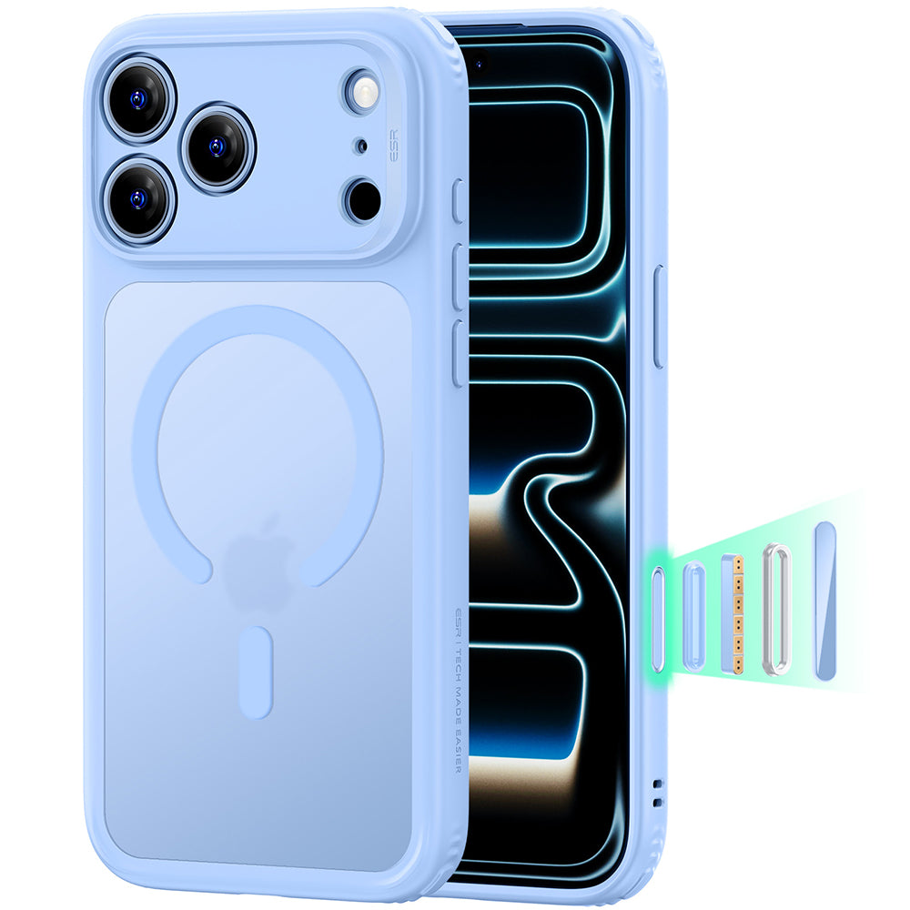 MagSafe-Hülle für Apple iPhone 18 Pro Max / 17 Pro Max, ESR, Classic Hybrid, Satin Blau