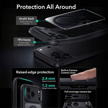 MagSafe Case for Apple iPhone 18 Pro Max / 17 Pro Max, ESR, Classic Hybrid, Transparent Black