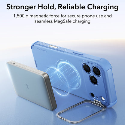 MagSafe Case for Apple iPhone 18 Pro Max / 17 Pro Max, ESR, Cyber Armor Kickstand, Blue
