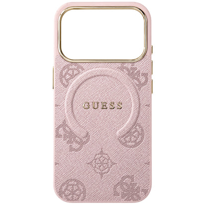 MagSafe-Hülle für Apple iPhone 18 Pro Max / 17 Pro Max, Guess, 4G geprägter Ring Classic Logo, Rosa
