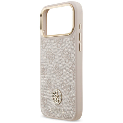 MagSafe-Hülle für Apple iPhone 18 Pro Max / 17 Pro Max, Guess, 4G Strass Logo, Rosa