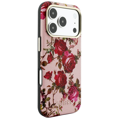 MagSafe-Hülle für Apple iPhone 18 Pro Max / 17 Pro Max, Guess, Blossom Roses Print, Rosa
