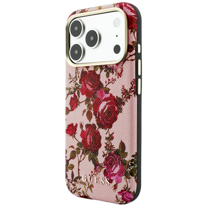 MagSafe-Hülle für Apple iPhone 18 Pro Max / 17 Pro Max, Guess, Blossom Roses Print, Rosa