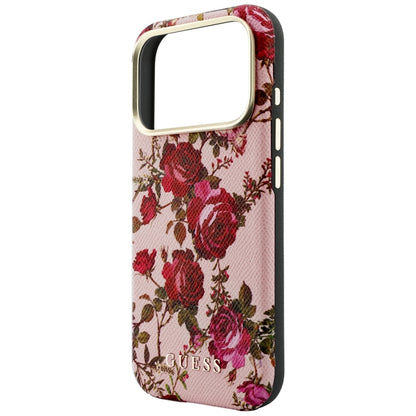 MagSafe-Hülle für Apple iPhone 18 Pro Max / 17 Pro Max, Guess, Blossom Roses Print, Rosa