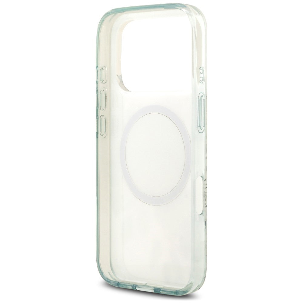 MagSafe-Hülle für Apple iPhone 18 Pro Max / 17 Pro Max, Guess, IML Flower & Tonal Circle, Grün