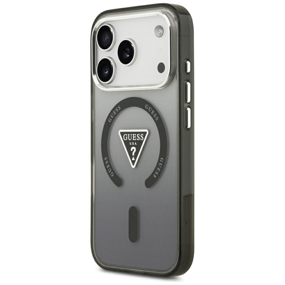 MagSafe-Hülle für Apple iPhone 18 Pro Max / 17 Pro Max, Guess, IML Gradient Triangle Logo, Schwarz