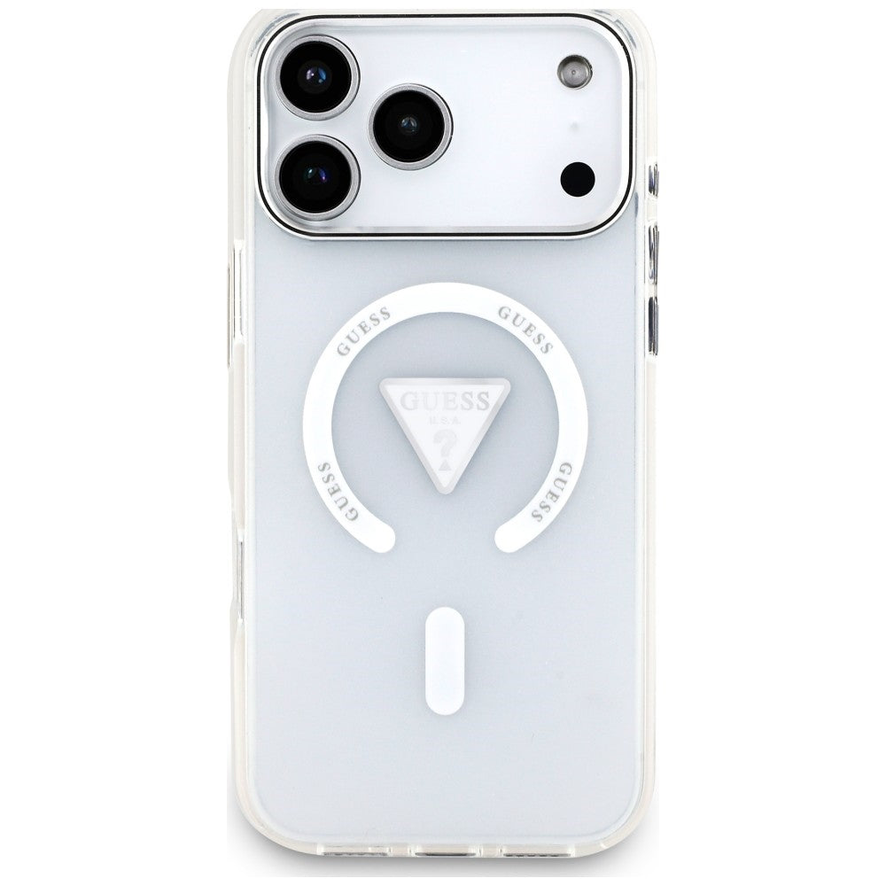 MagSafe-Hülle für Apple iPhone 18 Pro Max / 17 Pro Max, Guess, IML Gradient Triangle Logo, transparent