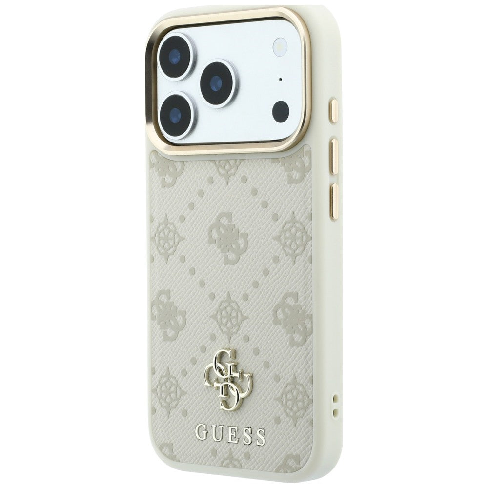 MagSafe-Hülle für Apple iPhone 18 Pro Max / 17 Pro Max, Guess, Peony 4G Small Logo, Beige