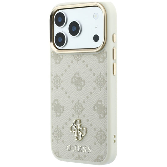 MagSafe-Hülle für Apple iPhone 18 Pro Max / 17 Pro Max, Guess, Peony 4G Small Logo, Beige