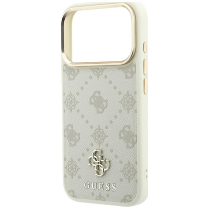 MagSafe-Hülle für Apple iPhone 18 Pro Max / 17 Pro Max, Guess, Peony 4G Small Logo, Beige