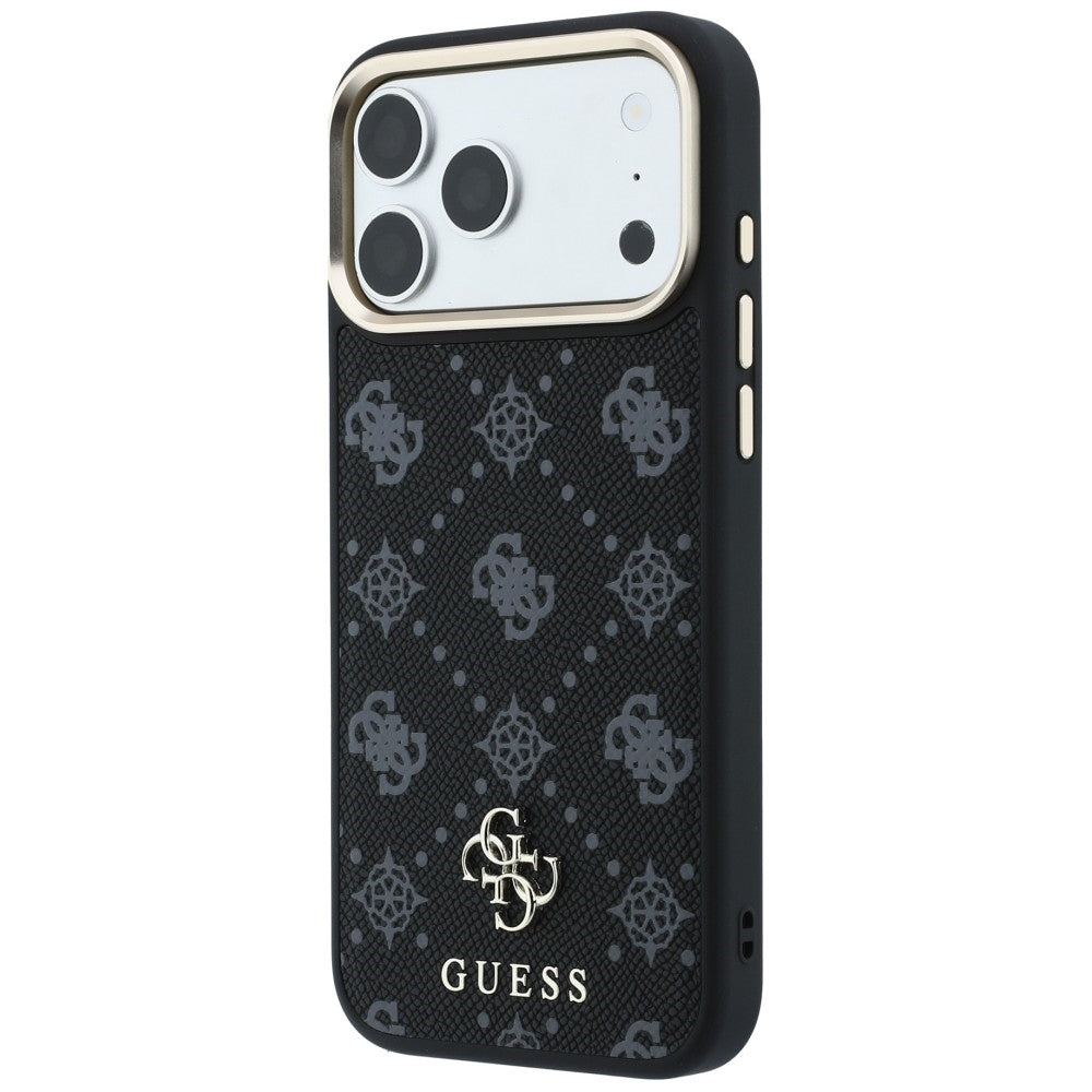 MagSafe-Hülle für Apple iPhone 18 Pro Max / 17 Pro Max, Guess, Peony 4G Small Logo, Schwarz