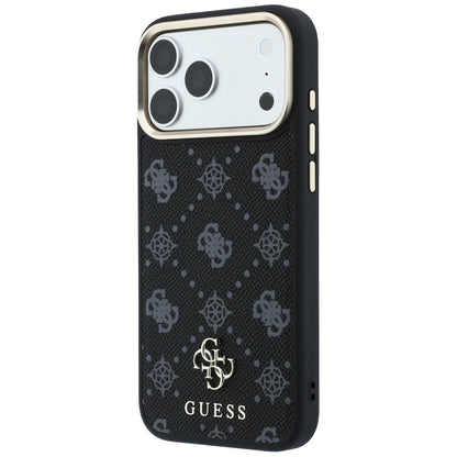 MagSafe-Hülle für Apple iPhone 18 Pro Max / 17 Pro Max, Guess, Peony 4G Small Logo, Schwarz