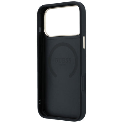 MagSafe-Hülle für Apple iPhone 18 Pro Max / 17 Pro Max, Guess, Peony 4G Small Logo, Schwarz