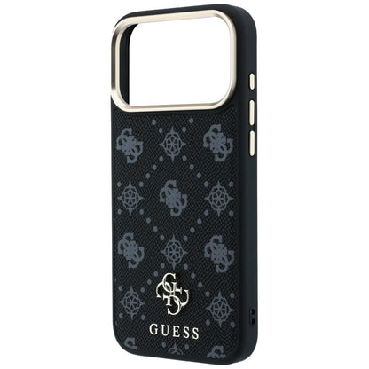MagSafe-Hülle für Apple iPhone 18 Pro Max / 17 Pro Max, Guess, Peony 4G Small Logo, Schwarz