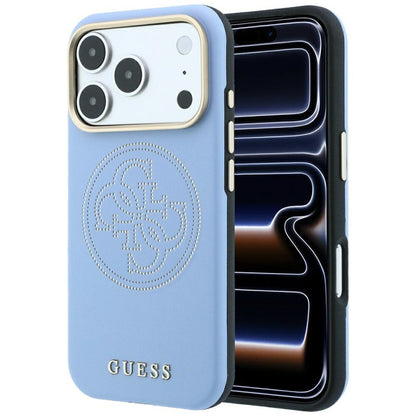 MagSafe-Hülle für Apple iPhone 18 Pro Max / 17 Pro Max, Guess, Perforated 4G, Blau