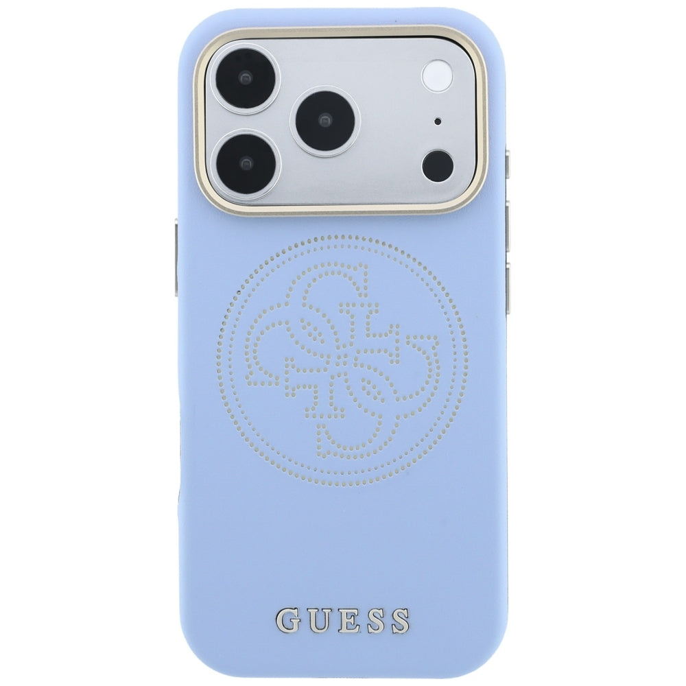 MagSafe-Hülle für Apple iPhone 18 Pro Max / 17 Pro Max, Guess, Perforated 4G, Blau