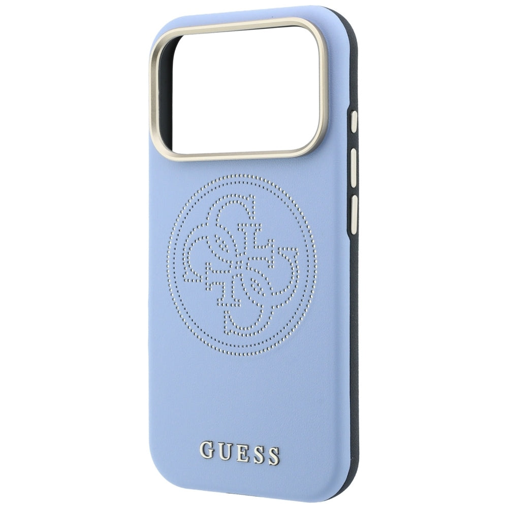 MagSafe-Hülle für Apple iPhone 18 Pro Max / 17 Pro Max, Guess, Perforated 4G, Blau