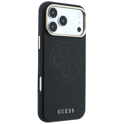 MagSafe-Hülle für Apple iPhone 18 Pro Max / 17 Pro Max, Guess, Perforated 4G, Schwarz