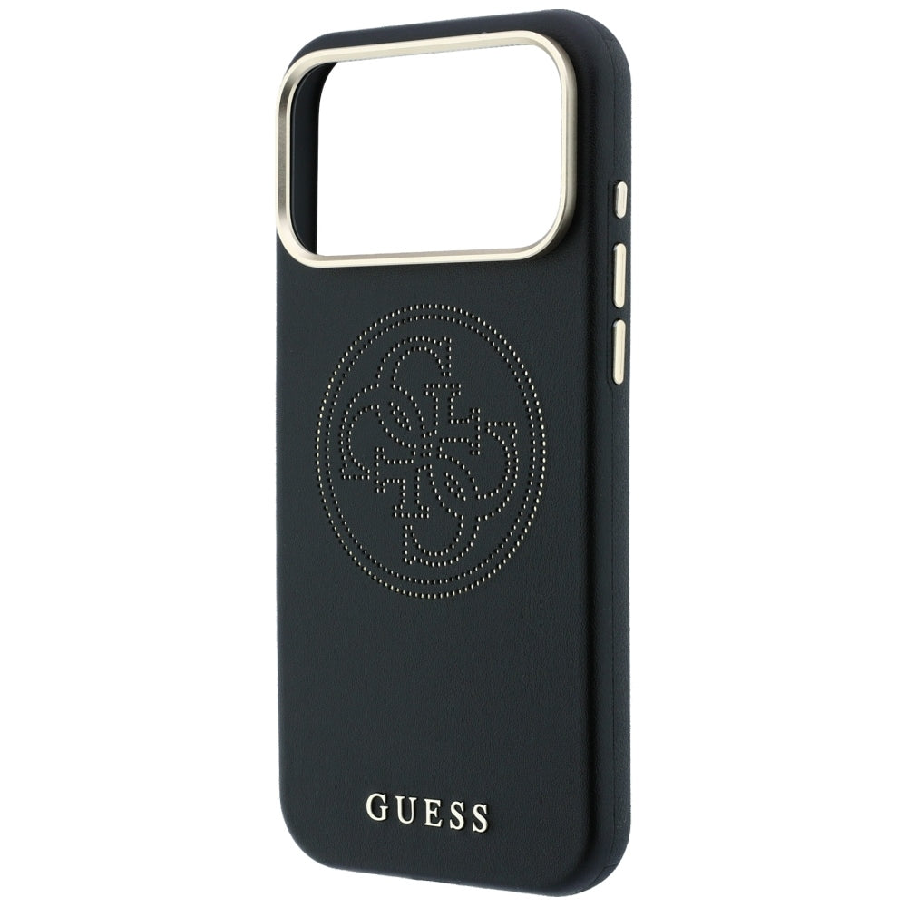 MagSafe-Hülle für Apple iPhone 18 Pro Max / 17 Pro Max, Guess, Perforated 4G, Schwarz