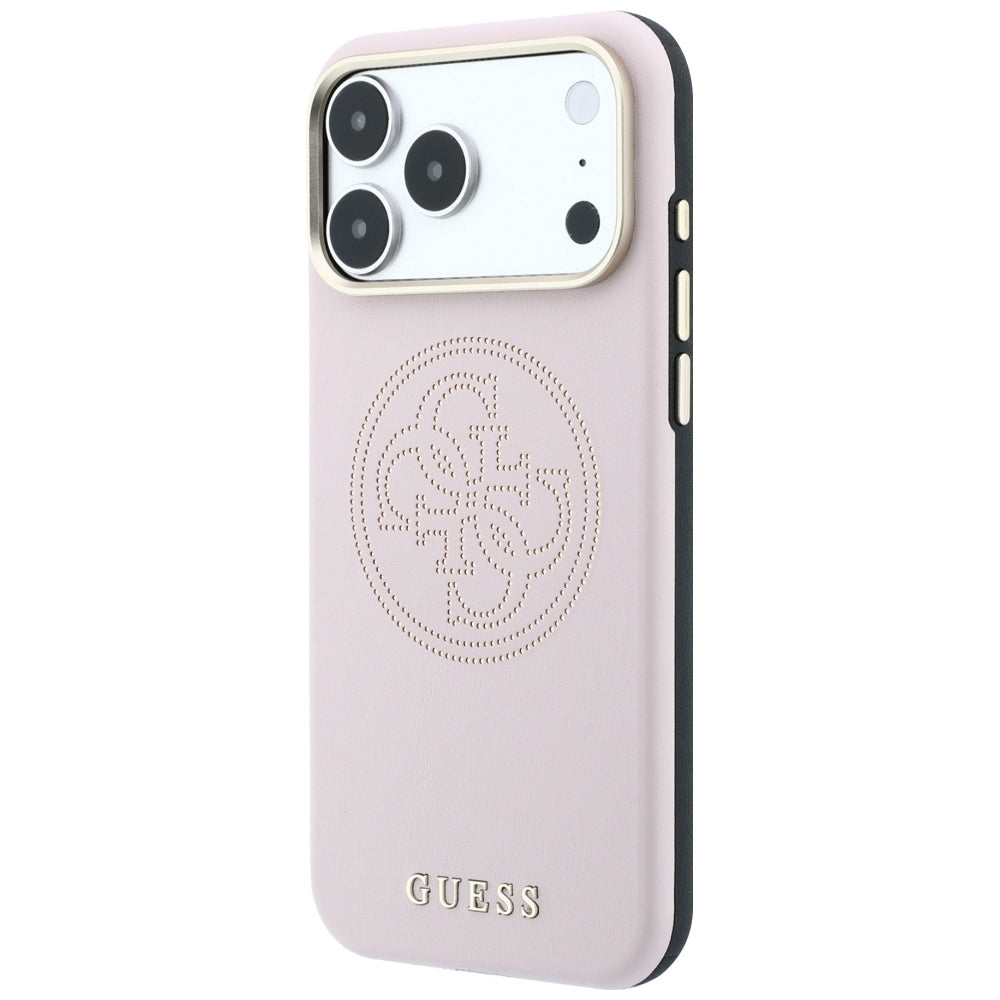 MagSafe-Hülle für Apple iPhone 18 Pro Max / 17 Pro Max, Guess, Perforated 4G, Rosa