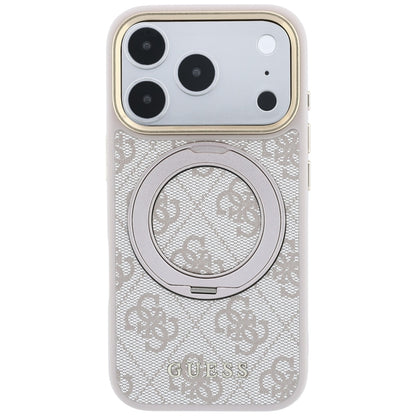 MagSafe-Hülle für Apple iPhone 18 Pro Max / 17 Pro Max, Guess, Ring Stand Classic Logo, Rosa