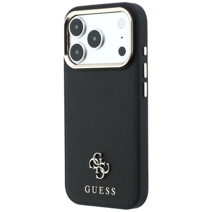 MagSafe Case for Apple iPhone 18 Pro Max / 17 Pro Max, Guess, Saffiano Small 4G Classic, Black