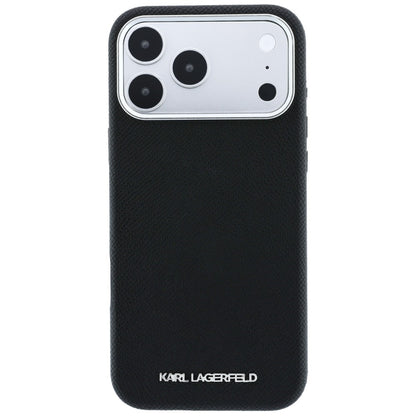 MagSafe-Hülle für Apple iPhone 18 Pro Max / 17 Pro Max, Karl Lagerfeld, Geprägtes Verlängertes Logo, Schwarz
