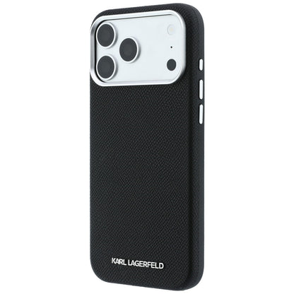 MagSafe-Hülle für Apple iPhone 18 Pro Max / 17 Pro Max, Karl Lagerfeld, Geprägtes Verlängertes Logo, Schwarz