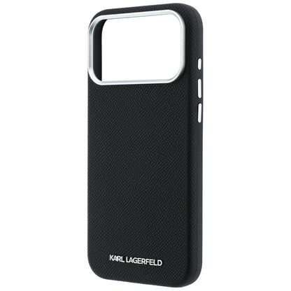 MagSafe-Hülle für Apple iPhone 18 Pro Max / 17 Pro Max, Karl Lagerfeld, Geprägtes Verlängertes Logo, Schwarz