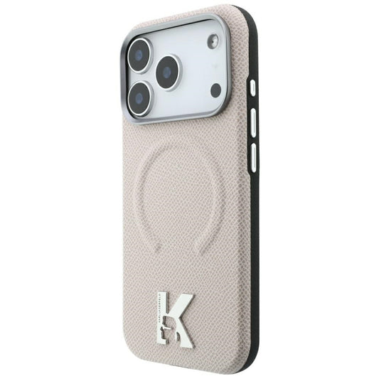 MagSafe-Hülle für Apple iPhone 18 Pro Max / 17 Pro Max, Karl Lagerfeld, geprägter Ring, Beige