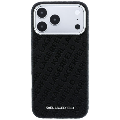 MagSafe-Hülle für Apple iPhone 18 Pro Max / 17 Pro Max, Karl Lagerfeld, geprägtes Metall-Logo, Schwarz
