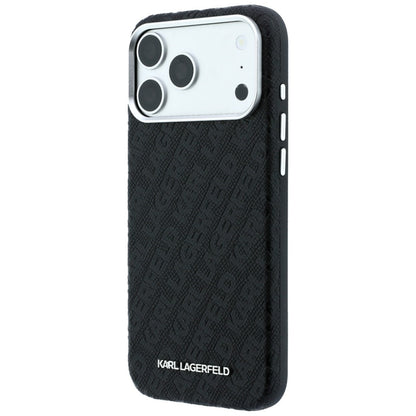 MagSafe-Hülle für Apple iPhone 18 Pro Max / 17 Pro Max, Karl Lagerfeld, geprägtes Metall-Logo, Schwarz