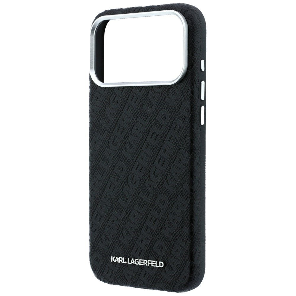 MagSafe-Hülle für Apple iPhone 18 Pro Max / 17 Pro Max, Karl Lagerfeld, geprägtes Metall-Logo, Schwarz