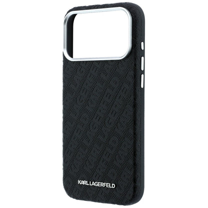 MagSafe-Hülle für Apple iPhone 18 Pro Max / 17 Pro Max, Karl Lagerfeld, geprägtes Metall-Logo, Schwarz