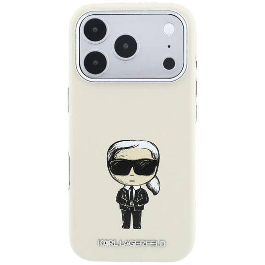 MagSafe-Hülle für Apple iPhone 18 Pro Max / 17 Pro Max, Karl Lagerfeld, Ikonik Sketch, Beige