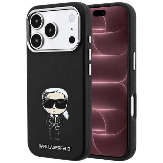 MagSafe-Hülle für Apple iPhone 18 Pro Max / 17 Pro Max, Karl Lagerfeld, Ikonik Sketch, Schwarz