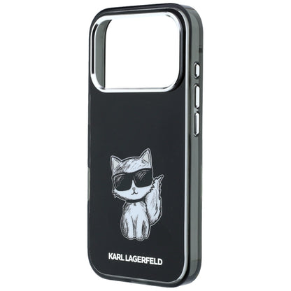 MagSafe-Hülle für Apple iPhone 18 Pro Max / 17 Pro Max, Karl Lagerfeld, IML Choupette Body Sketch Print, Schwarz