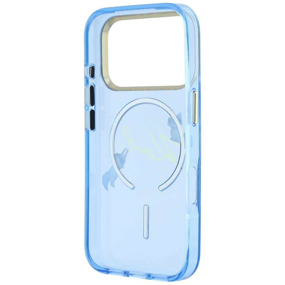 MagSafe-Hülle für Apple iPhone 18 Pro Max / 17 Pro Max, Karl Lagerfeld, IML Choupette Karl Script Logo, Blau