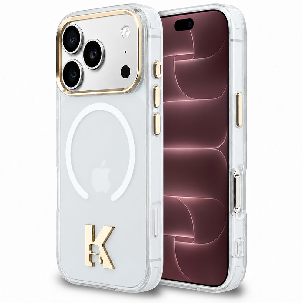 MagSafe-Hülle für Apple iPhone 18 Pro Max / 17 Pro Max, Karl Lagerfeld, IML Karl Head Logo, transparent