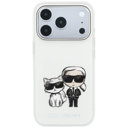 MagSafe Case for Apple iPhone 18 Pro Max / 17 Pro Max, Karl Lagerfeld, IML KC Bodies Sketch Print, Beige
