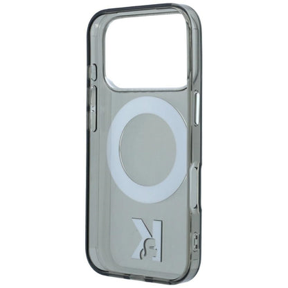 MagSafe-Hülle für Apple iPhone 18 Pro Max / 17 Pro Max, Karl Lagerfeld, IML Ring Stand Kameo Metall, Schwarz