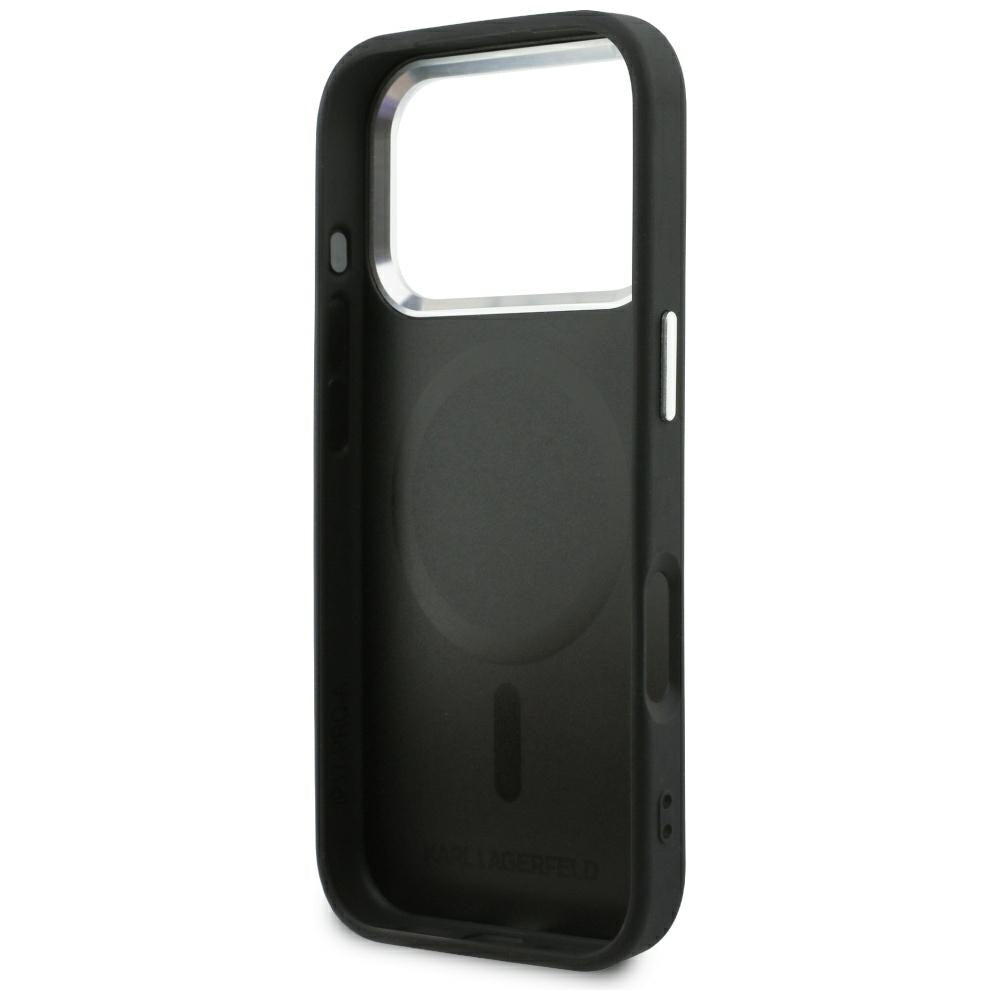 MagSafe Case for Apple iPhone 18 Pro Max / 17 Pro Max, Karl Lagerfeld, Point and Choupette Sketch, Black