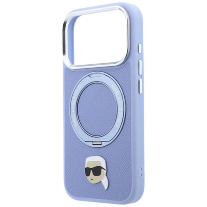 MagSafe-Hülle für Apple iPhone 18 Pro Max / 17 Pro Max, Karl Lagerfeld, Ring Stand 360 Karl Pin, Blau