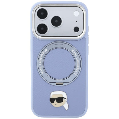 MagSafe-Hülle für Apple iPhone 18 Pro Max / 17 Pro Max, Karl Lagerfeld, Ring Stand 360 Karl Pin, Blau
